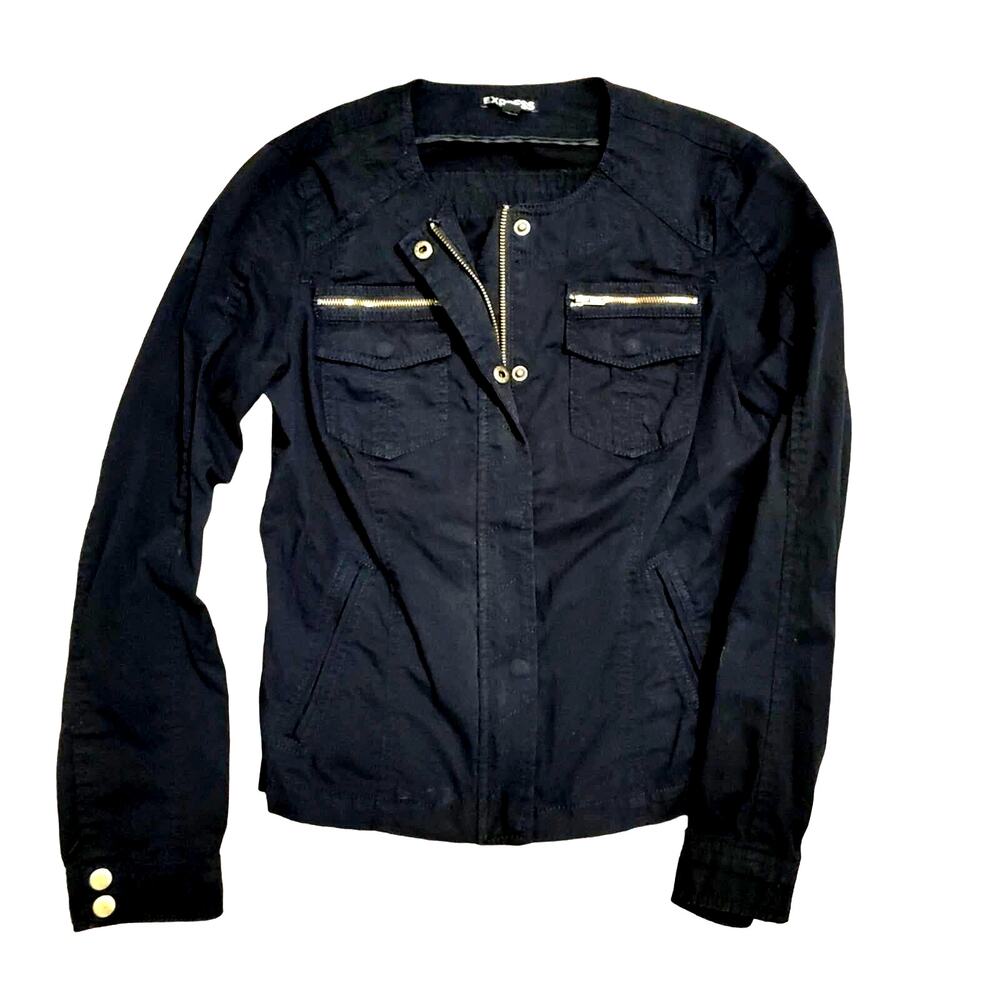 Express Women's XS Cotton Zip-Up Jacket
